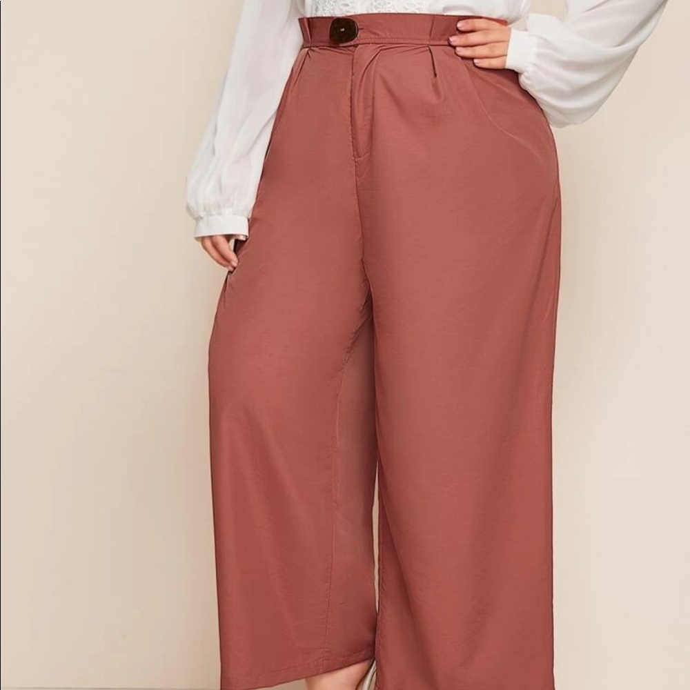 Wide leg cropped pants